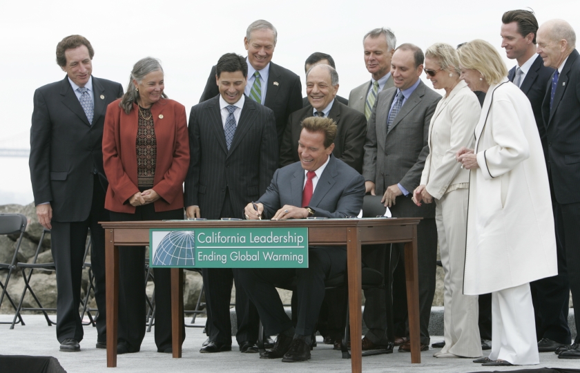 Governor Arnold Schwarzenegger signs AB 32, The Global Warming Solutions Act