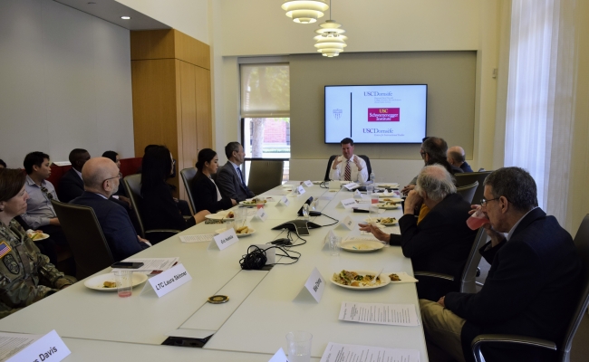 The Schwarzenegger Institute, the Korean Studies Institute, and the Center for International Studies co-host Assistant Secretary of Defense for Indo-Pacific Security Affairs Randall Schriver for a Sch