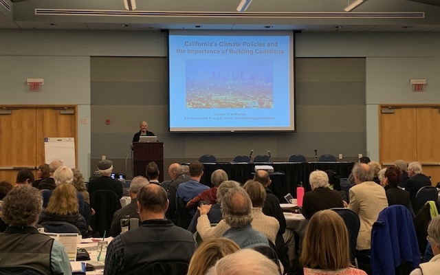 Senator Pavley speaks to an audience at the 2019 Citizen’s Climate Lobby (CCL) Southern California Regional Conference.