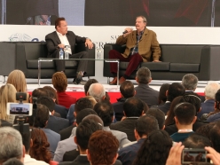 President Vicente Fox and Governor Arnold Schwarzenegger Discuss Leadership and Policy at Centro Fox