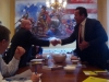 Governor Schwarzenegger and Congressman Waxman shaking hands in Washington DC
