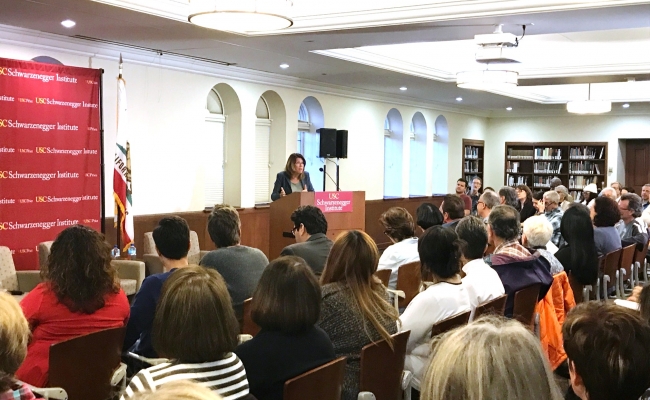 Bonnie Reiss moderates panel discussion