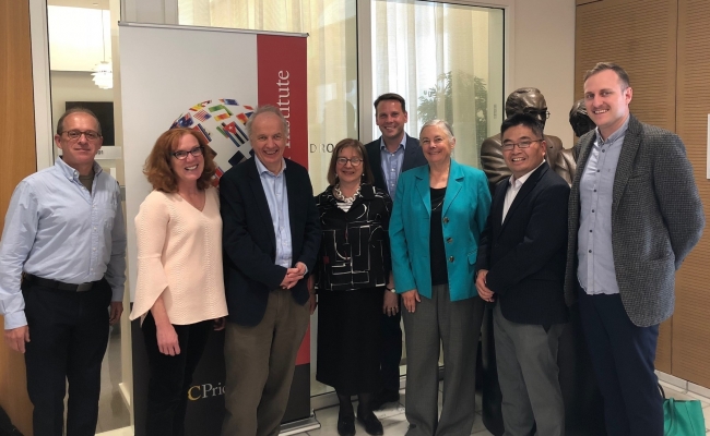 From Left: Mark Bernstein, Eileen Tutt, Nick Jelly, Jane Jelley, Conyers Davis, Fran Pavley, Yufu Cheng, Ross Kenyon