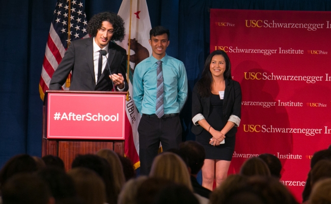 USC Students Jonathan Jimenez, Carlos Gonzalez, and Brisa Martinez