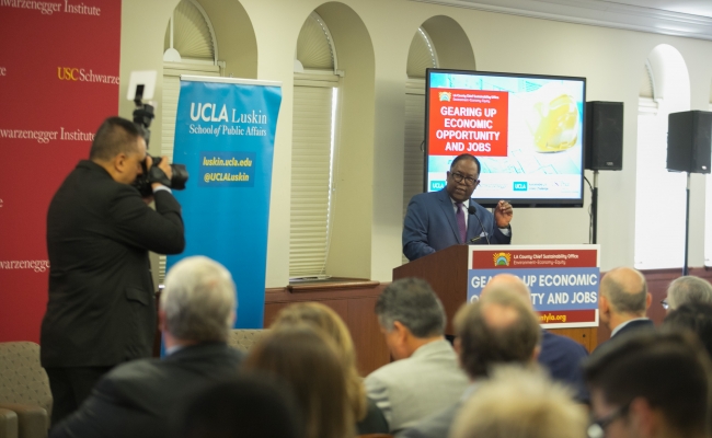 Los Angeles County Supervisor Mark Ridley-Thomas details the county's efforts in supporting a cleaner economy.