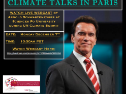 LIVE WEBCAST of Climate Leadership Discussion with Arnold Schwarzenegger In Paris During COP21