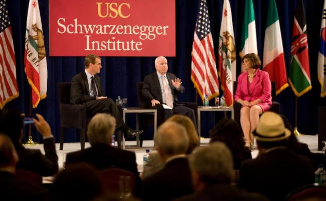 Senators McCain & Bennet discussing the immigration reform bill with Ann Compton, ABC News