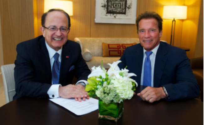 USC President C.L. Max Nikias & Governor Arnold Schwarzenegger