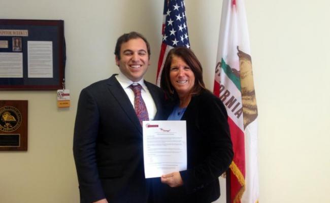 USC Schwarzenegger Institute Global Director Bonnie Reiss and USC USG President Michael Geragos at the Council of Presidents dinner